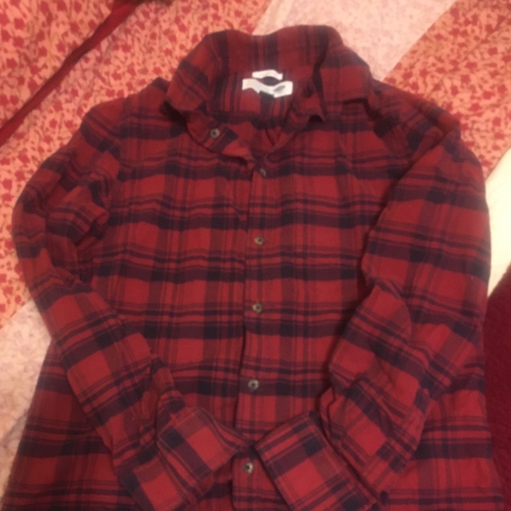 Old navy red black check shirt s small men